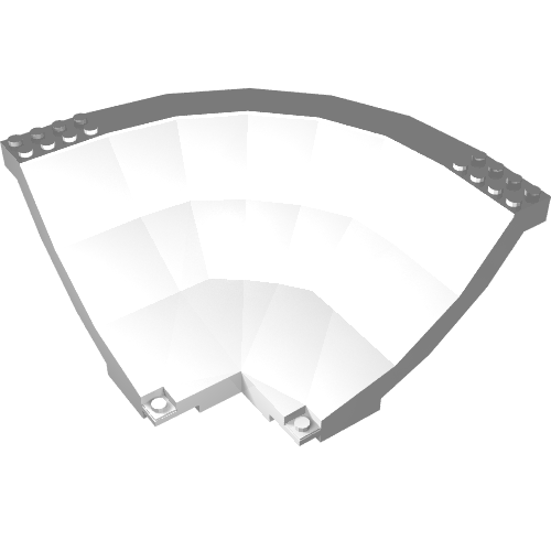 Sports Arena Section / Snowboard Ramp Corner (White)