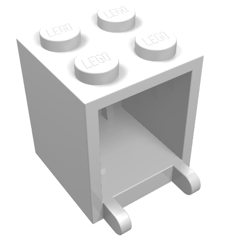 Box 2 x 2 x 2 [Solid Studs] (White)
