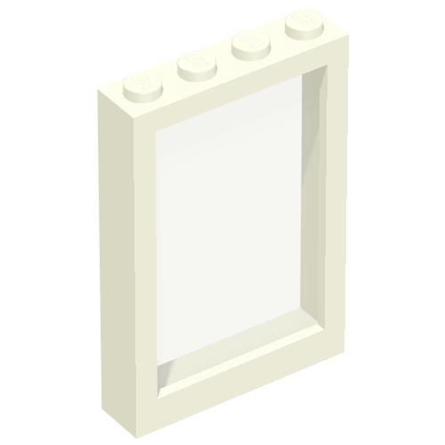Window 1 x 4 x 5 with Fixed Glass (White)