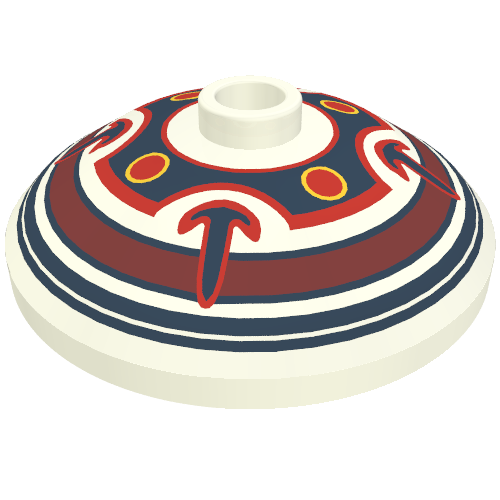 Dish 3 x 3 Inverted [Radar] with Orient India Shield Print (White)