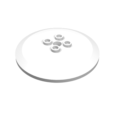 Dish 6 x 6 Inverted (Radar) with Hollow Studs (White)
