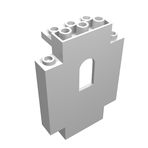 Panel 2 x 5 x 6 Wall with Arched Window (White)