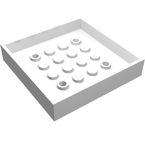 Box 6 x 6 Bottom (White)