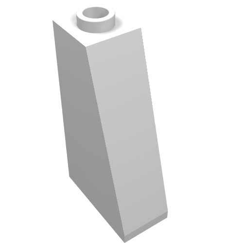 Brick Sloped 75° 2 x 1 x 3 with Open Stud (White)