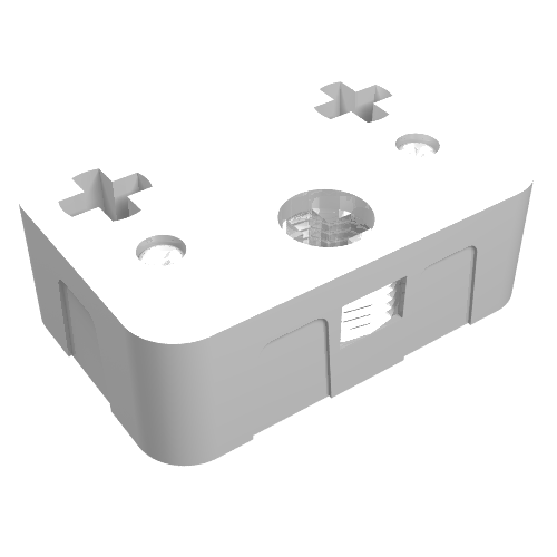 Technic Axle Connector Rectangular Triple Spring-Loaded, 2 x 3 (White)