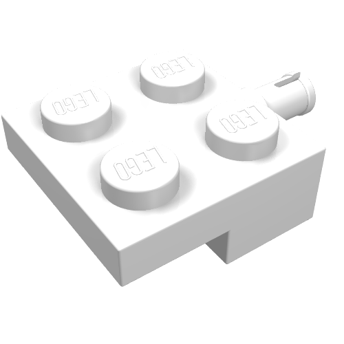Plate Special 2 x 2 with Wheel Holder (White)