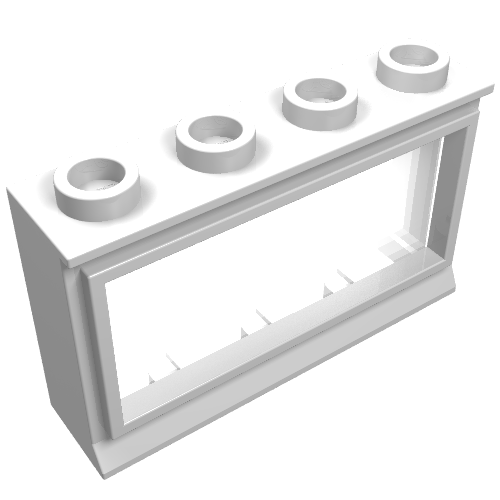 Window 1 x 4 x 2 Classic with Short Sill [Complete] (White)