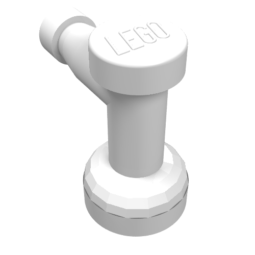 Tap 1 x 1 with Hole in Spout (White)