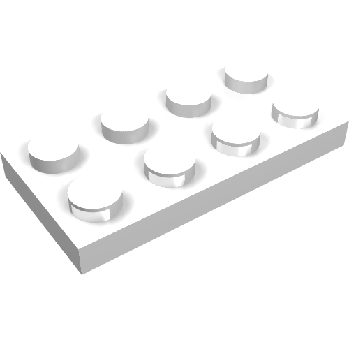 Plate 2 x 4 with Electric Contacts (White)