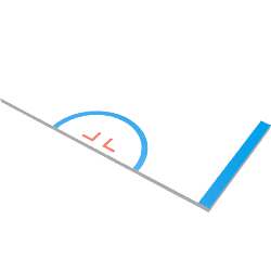 Tile 8 x 16 with Half Circle and Blue Stripe on Right Print (White)