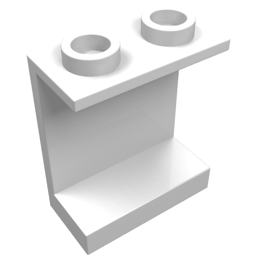 Panel 1 x 2 x 2 [Hollow Studs] (White)