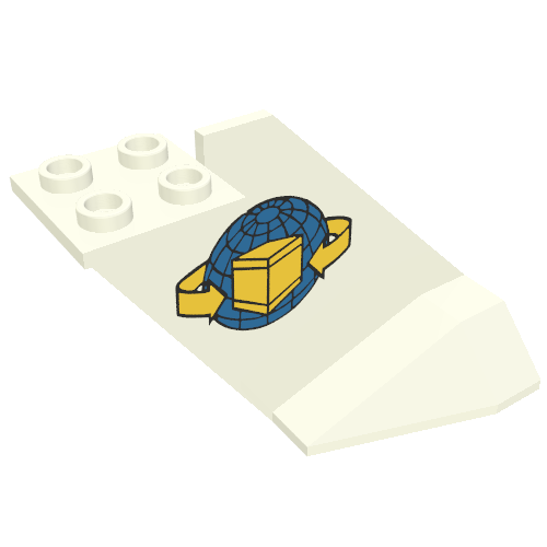 Tail Wedge with World Shipment Print (White)