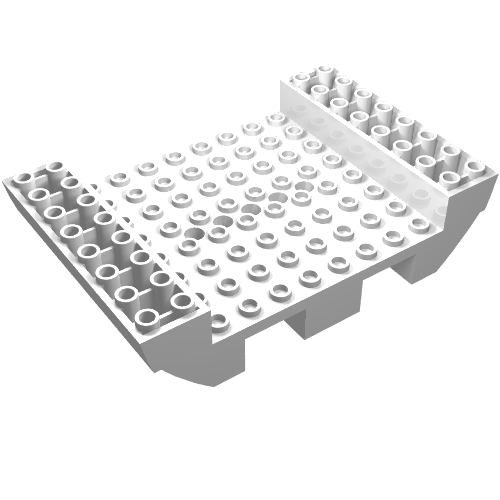 Boat Hull Section, Small Middle 8 x 12 (White)
