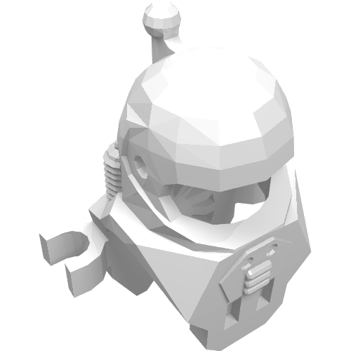 Helmet, Chestplate, Clips (White)
