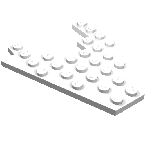 Wedge Plate 8 x 8 with 3 x 4 Cutout (White)