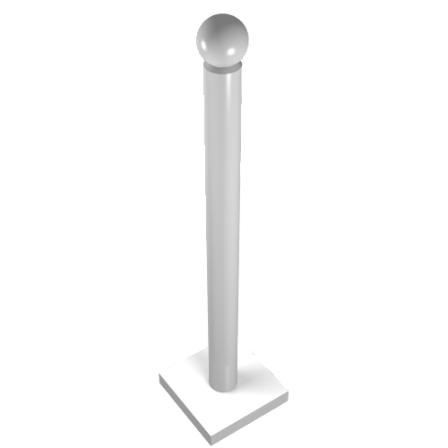 Belville Umbrella Stand with Square Base (White)
