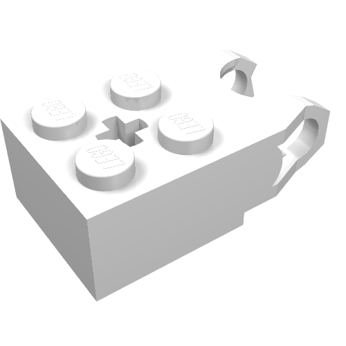 Technic Brick Special 2 x 2 with Ball Socket Reinforced and Axle Hole (White)