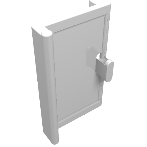 Door 1 x 2 x 3 with Vertical Handle (White)
