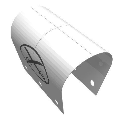 Wagon Cover with Crossed Cutlasses Print (White)