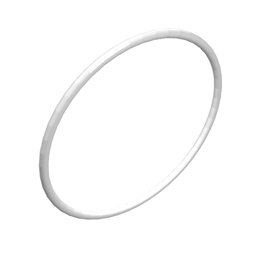 Technic Rubber Belt Medium [24mm ID] [Round Cross Section] (White)