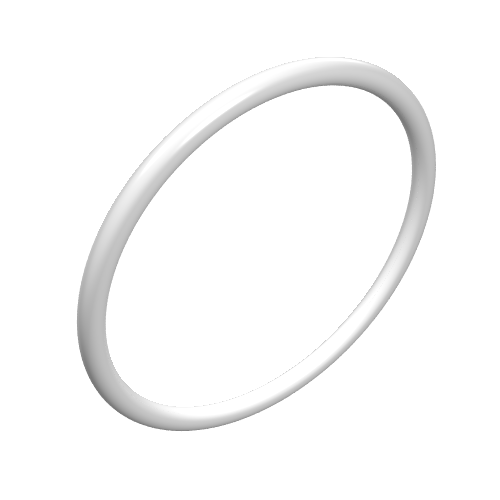 Technic Rubber Belt Medium [26mm ID] [Round Cross Section] (White)