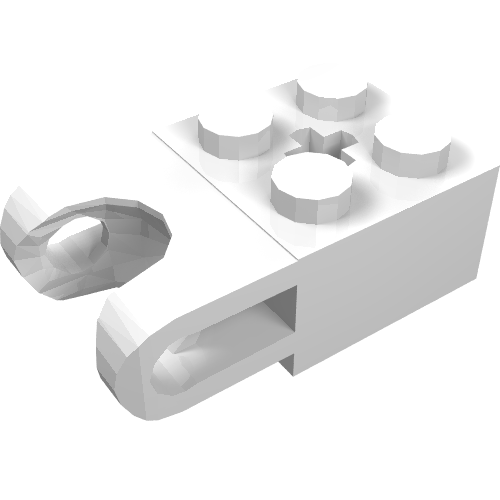 Technic Brick Special 2 x 2 with Ball Socket Wide and Axle Hole (White)