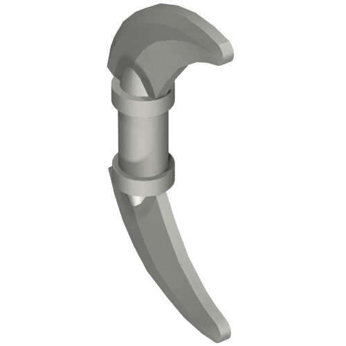 Weapon Scythe / Hook with Double Blades (Flat Silver)