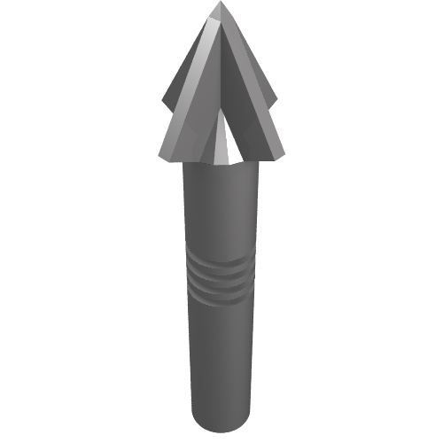 Weapon Harpoon [4 Grooves on Shaft] (Flat Silver)