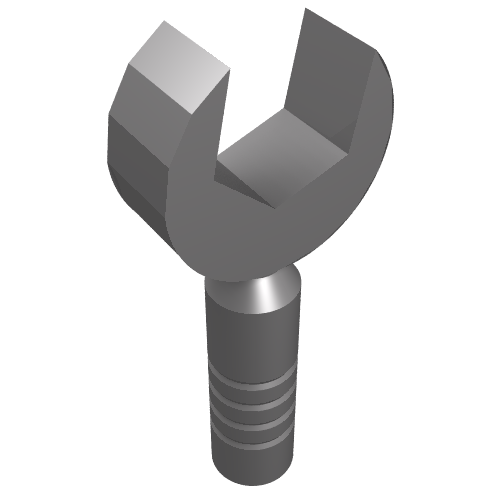 Tool Wrench / Spanner Open End [3-Rib Handle] (Flat Silver)