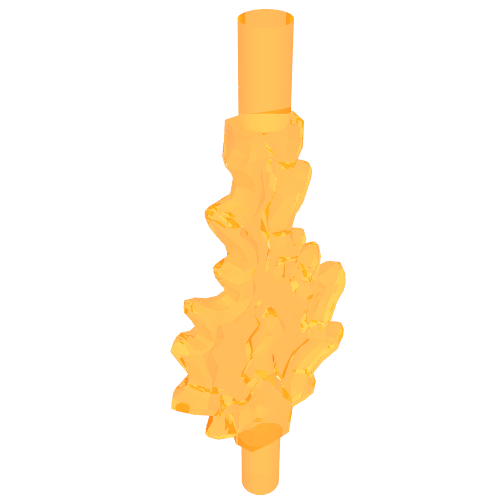 Wave / Power Burst / Flame, Bolt Large with Bar Ends (Trans-Orange)