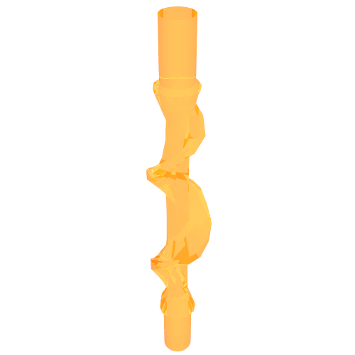 Wave / Power Burst / Flame, Bolt Spiral with Bar Ends (Trans-Orange)