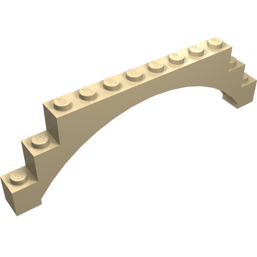 Brick Arch 1 x 12 x 3 Raised Arch (Tan)
