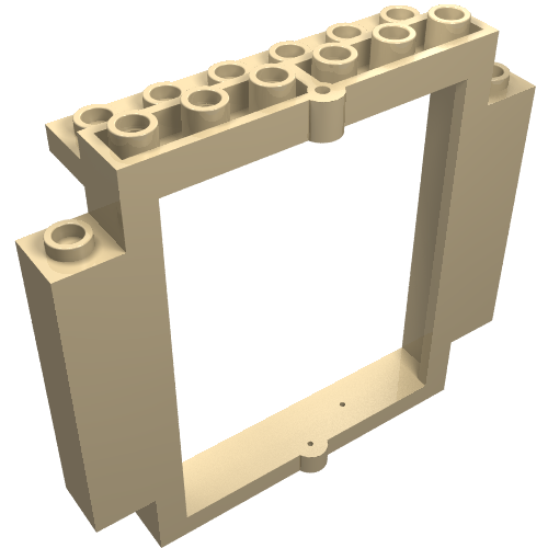 Door Frame 2 x 8 x 6 Swivel with Bottom Notches (Tan)