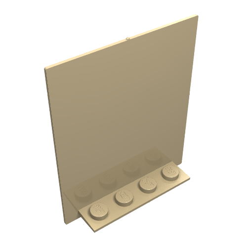 Door 2 x 5 x 5 Swivel, Flat Base (Tan)