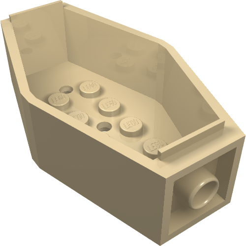 Sarcophagus / Coffin 2 x 4 x 6 Bottom (Tan)