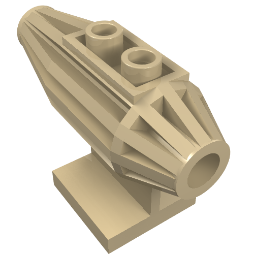 Engine, Strakes, 2 Top Studs, 2 x 2 Bottom Tile (Tan)