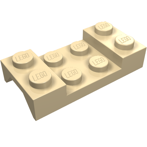 Wheel Arch, Mudguard 2 x 4 Studded (Tan)