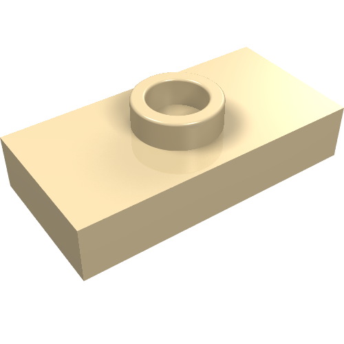 Plate Special 1 x 2 with 1 Stud without Groove (Jumper) (Tan)