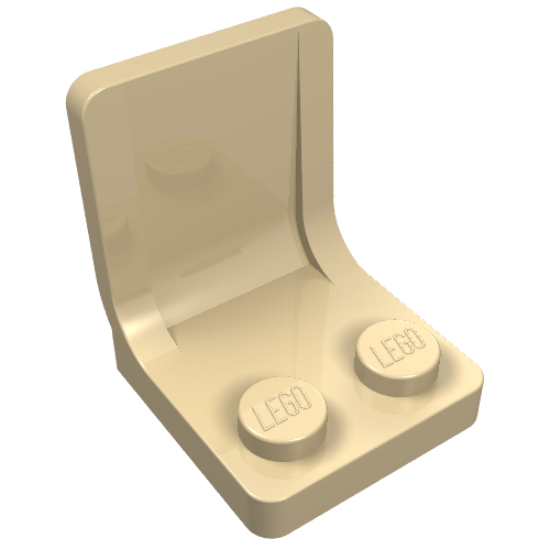 Seat / Chair 2 x 2 with Center Sprue Mark (Tan)