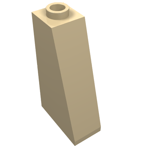 Brick Sloped 75° 2 x 1 x 3 with Open Stud (Tan)