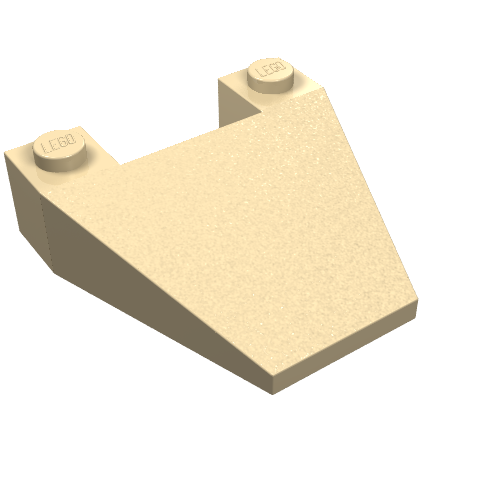 Brick Wedged, Sloped 4 x 4 Taper (Tan)