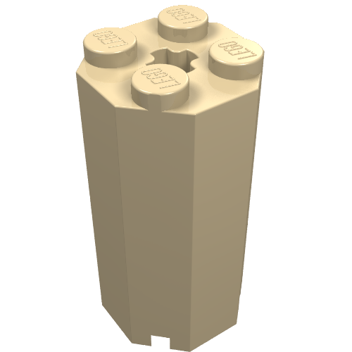 Brick Special Octagonal 2 x 2 x 3 1/3 (Tan)