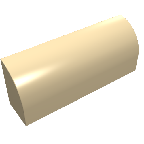 Brick Curved 1 x 4 x 1 1/3 No Studs, Lowered Inside Support (Tan)