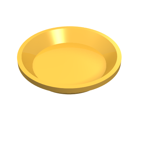 Equipment Dish / Plate Round [Kitchen Implements Kit] (Bright Light Orange)