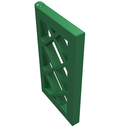 Window 1 x 2 x 3 Pane Latticed (Green)