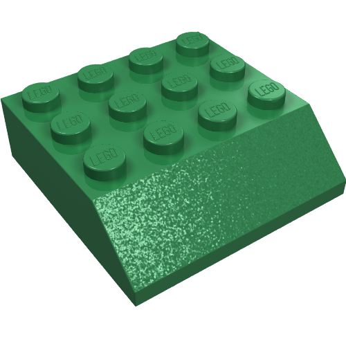 Brick Sloped 45° 4 x 4 (Green)