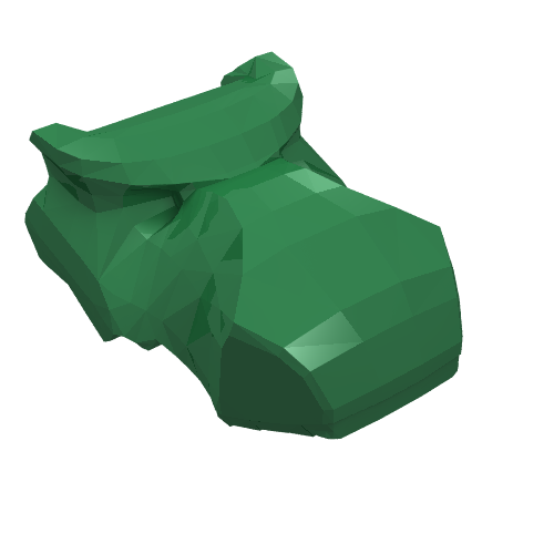 Animal Body Part, Dinosaur, Tyrannosaurus Rex / Spinosaurus Head [Plain] (Green)