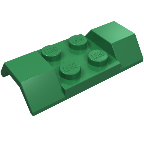 Wheel Arch, Mudguard 2 x 4 [Smooth] (Green)