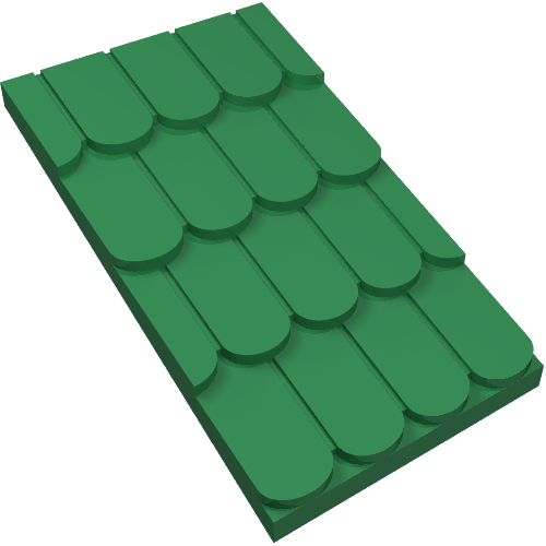 Fabuland, Roof Slope without Top Hole (Green)