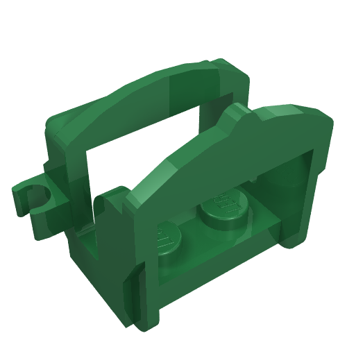 Animal / Creature Accessory, Saddle [Two Clips] (Green)